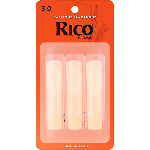 Rico Baritone Saxophone Reeds, Box of 3 Strength 3 Box of 3