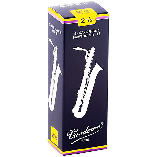 Vandoren Baritone Saxophone Reeds Strength 2.5 Box of 5