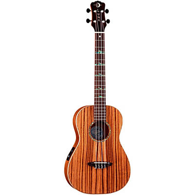 Luna Guitars Baritone Zebra Acoustic-Electric Ukulele