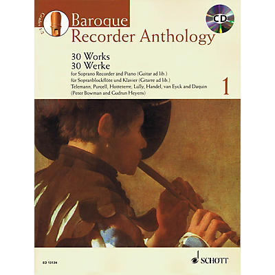 Schott Baroque Recorder Anthology - Vol. 1 Woodwind Series Softcover with CD