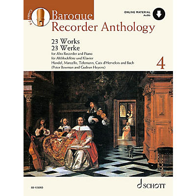 Schott Baroque Recorder Anthology, Vol. 4 Schott Softcover with CD  by Various Edited by Gudrun Heyens