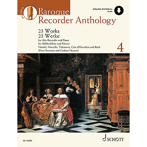 Baroque Recorder Anthology, Vol. 4 Schott Softcover with CD  by Various Edited by Gudrun Heyens
