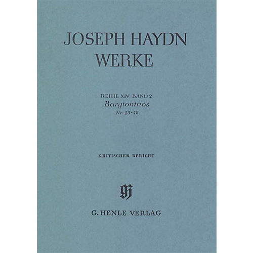 G. Henle Verlag Barytone Trios No. 25-48 Henle Edition Series Softcover