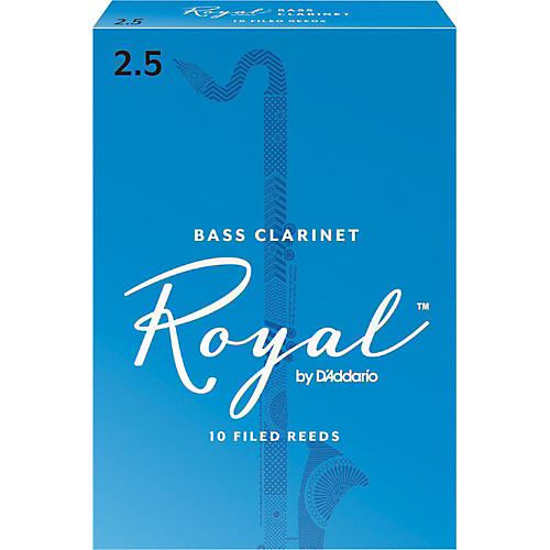 Rico Royal Bass Clarinet Reeds, Box of 10 Strength 2.5