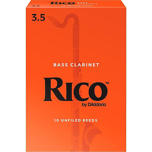 Rico Bass Clarinet Reeds, Box of 10 Strength 3.5