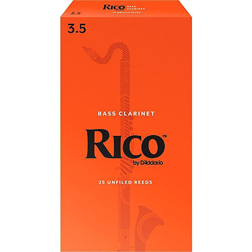 Rico Bass Clarinet Reeds, Box of 25 Strength 3.5