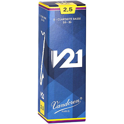 Vandoren Bass Clarinet V21 Reeds Box of 5 2.5