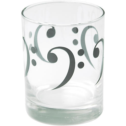 Bass Clef Glass Tumbler