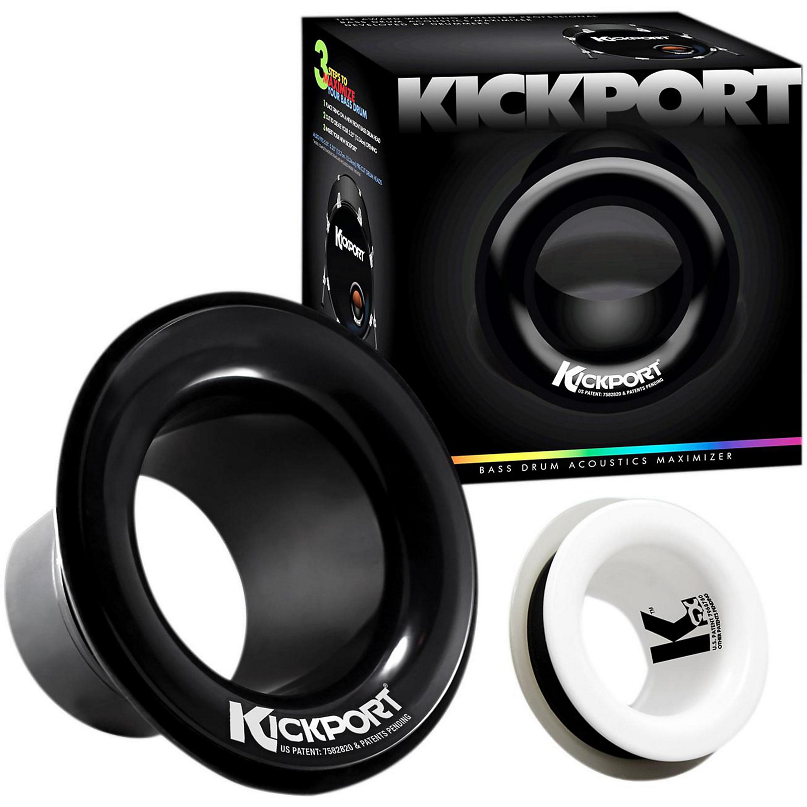 Kickport Bass Drum Sound Enhancer with Free Batter Side Insert for Bass
