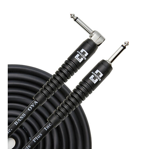Bass Oval Instrument Cable with Overmold Plug w/Straight-Angle Plugs