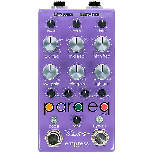 Empress Effects Bass ParaEq EQ and Boost Effects Pedal Purple