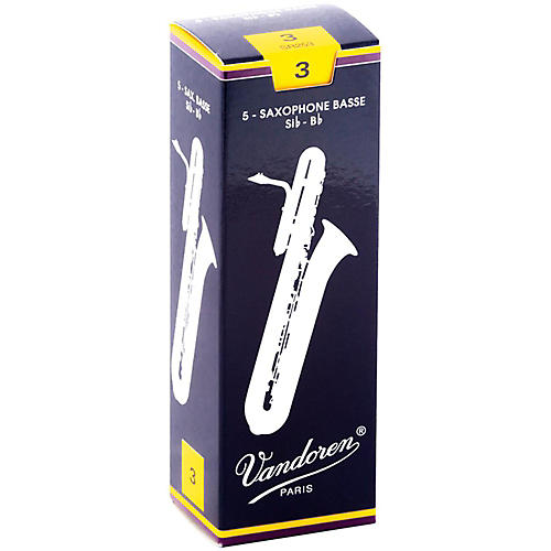 Vandoren Bass Saxophone Reeds Strength 3, Box of 5