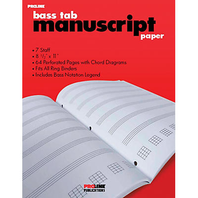Proline Bass Tab Blank Manuscript Paper