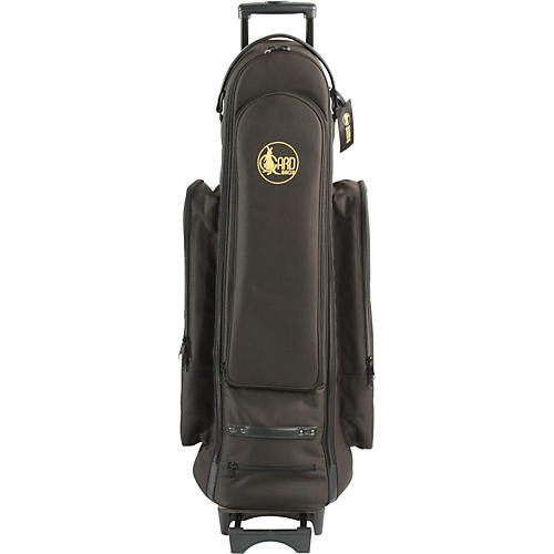 Gard Bass Trombone Wheelie Bag 24-WBFSK Black Synthetic w/ Leather Trim