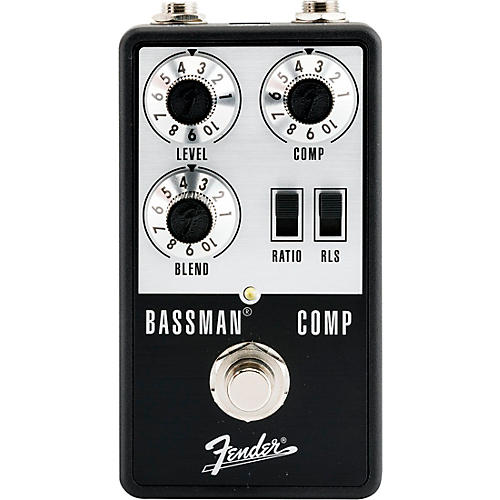 Fender Bassman Compressor Effects Pedal Aluminum Black