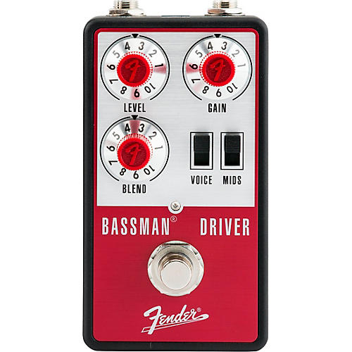 Fender Bassman Driver Effects Pedal Condition 2 - Blemished Aluminum Red 197881390037