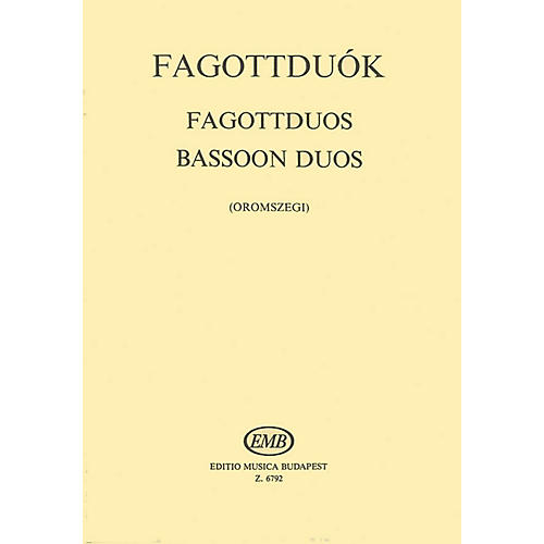 Editio Musica Budapest Bassoon Duos EMB Series Composed by Various