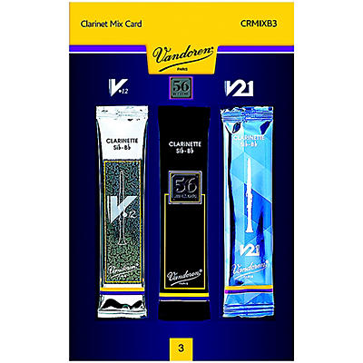 Vandoren Bb Clarinet Mix Card; Includes 1 each V12, 56 RueLepic and V21