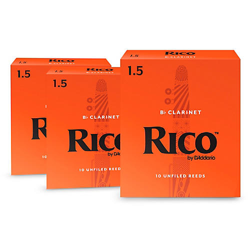 Rico Bb Clarinet Reeds, Box of 10, 3-Box Special 1.5
