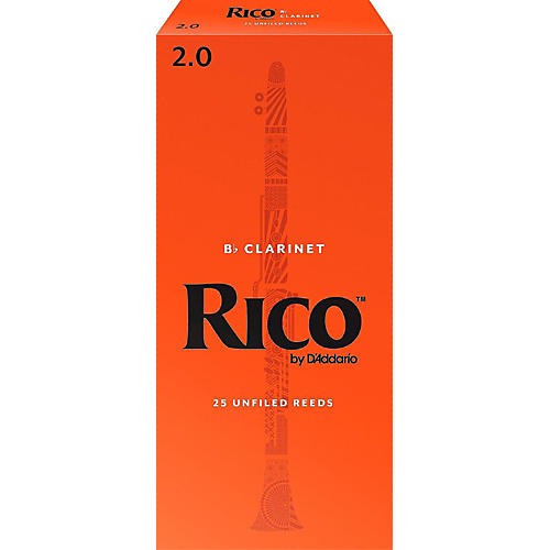 Rico Bb Clarinet Reeds, Box of 25 Strength 2