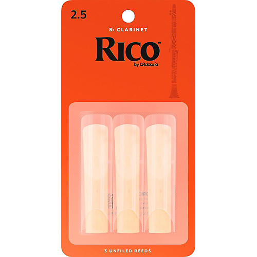 Rico Bb Clarinet Reeds, Box of 3 Strength 2.5