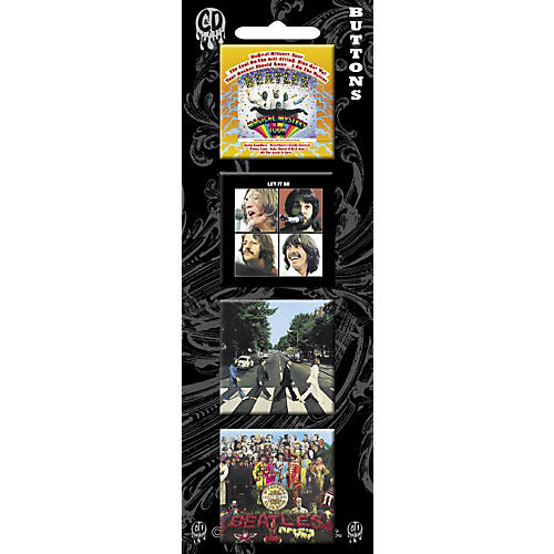 Beatles Album Cover Button Set (4 piece)
