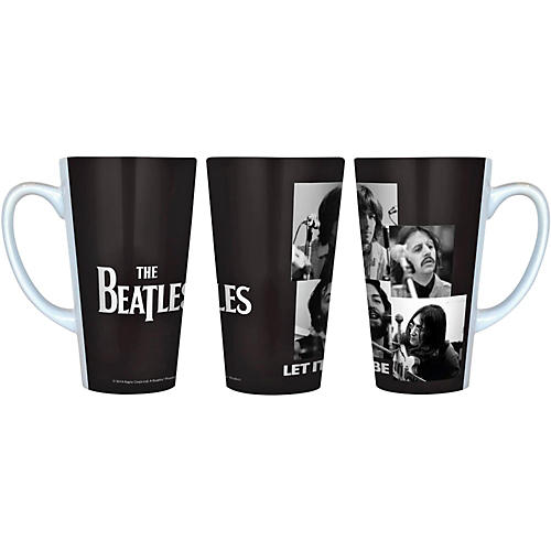 Beatles Let It Be - Black and White Latte Mug