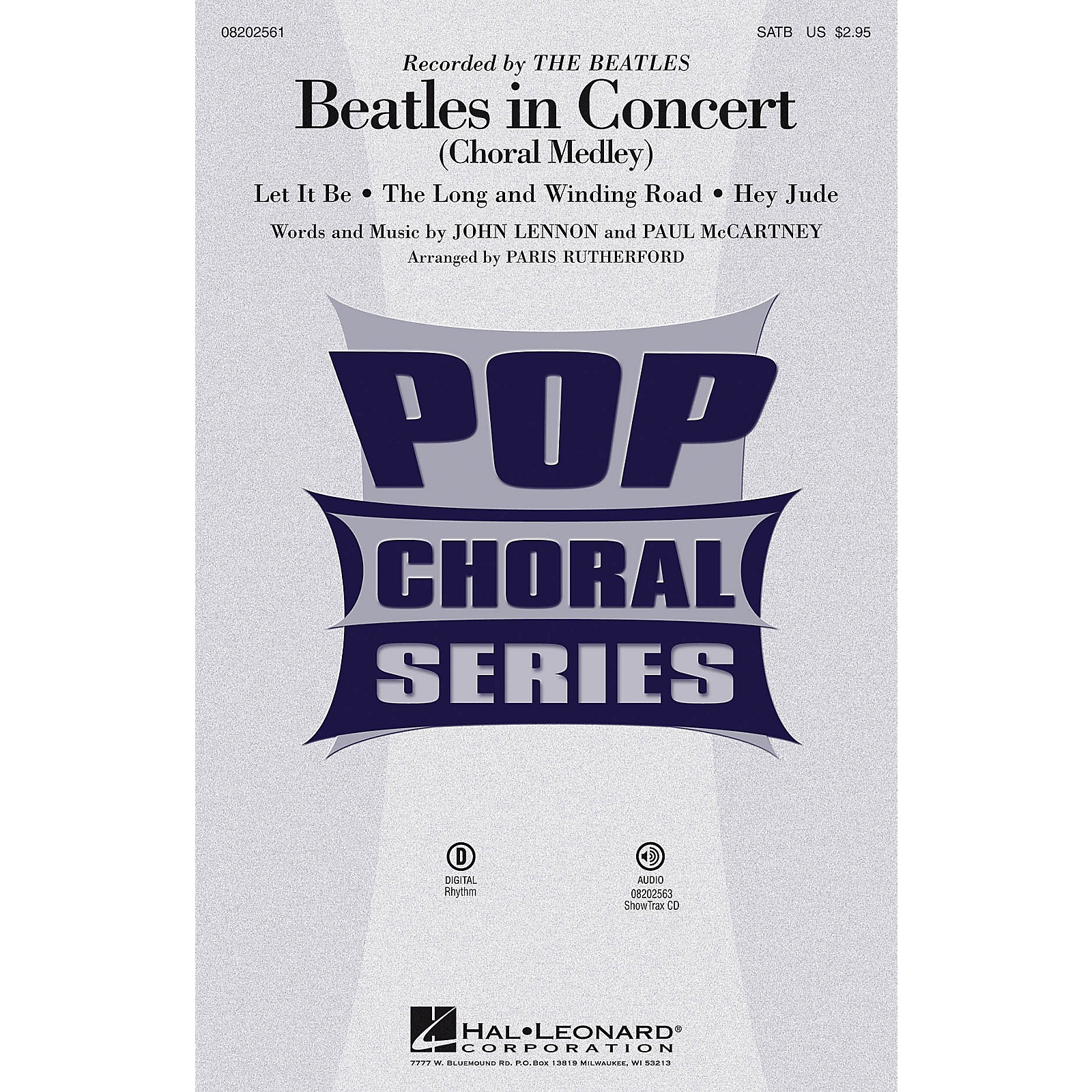 Hal Leonard Beatles in Concert (Choral Medley) ShowTrax CD by The Beatles Arranged by Paris