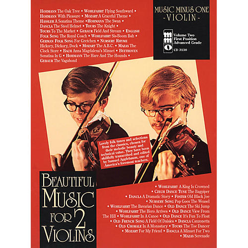 Beautiful Music for 2 Violins Music Minus One Series Softcover with CD Edited by Samuel Applebaum
