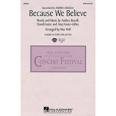 Hal Leonard Because We Believe ShowTrax CD by Andrea Bocelli Arranged by Mac Huff