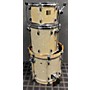Used Yamaha Beech Custom Absloute Drum Kit YELLOW SPARKLE
