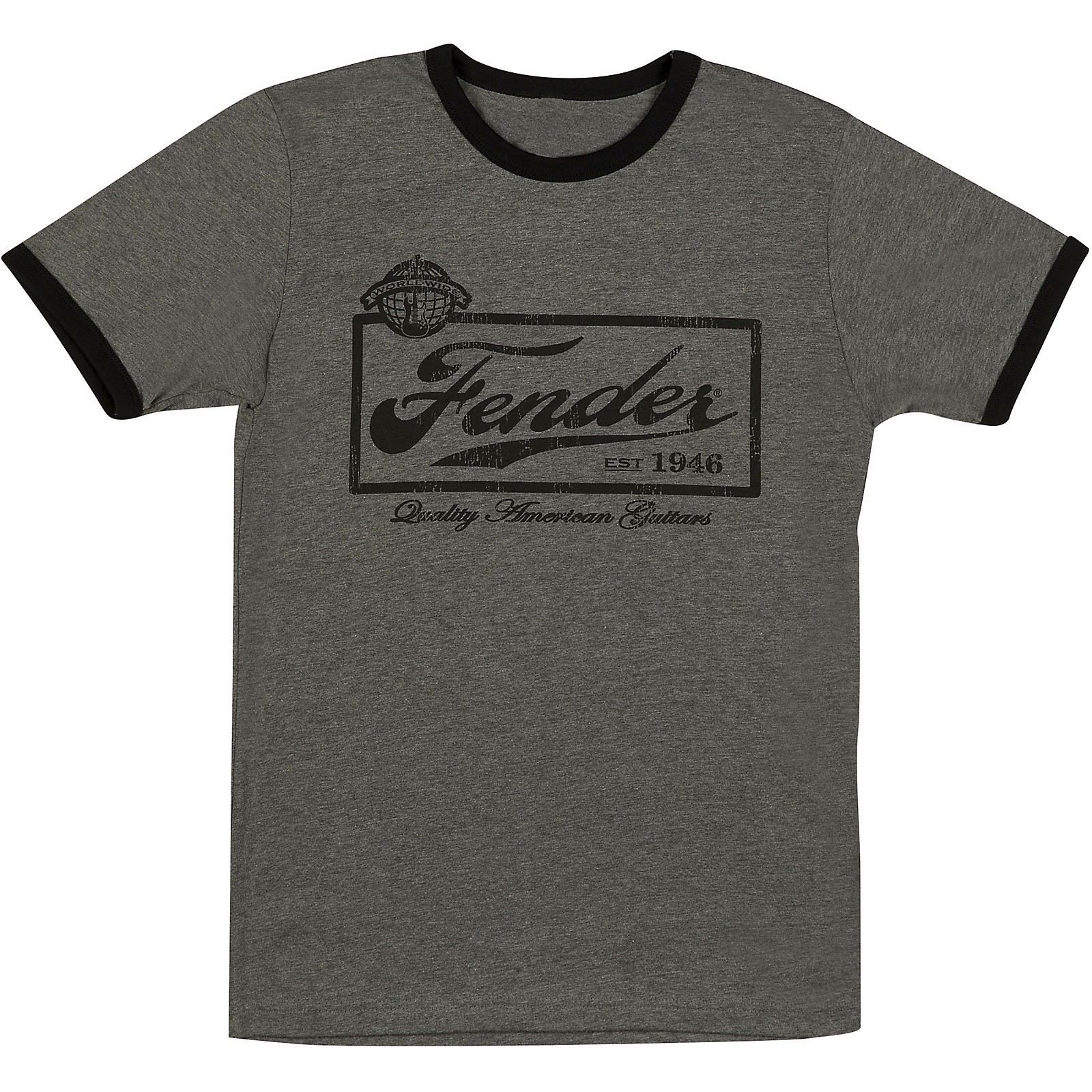 Fender Beer Label Mens T-Shirt Small Black | Musician's Friend
