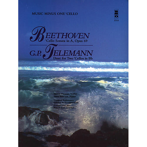 Music Minus One Beethoven - Cello Sonata in A, Op. 69; Telemann - Duet for Two Cellos in Bb Music Minus One BK/CD