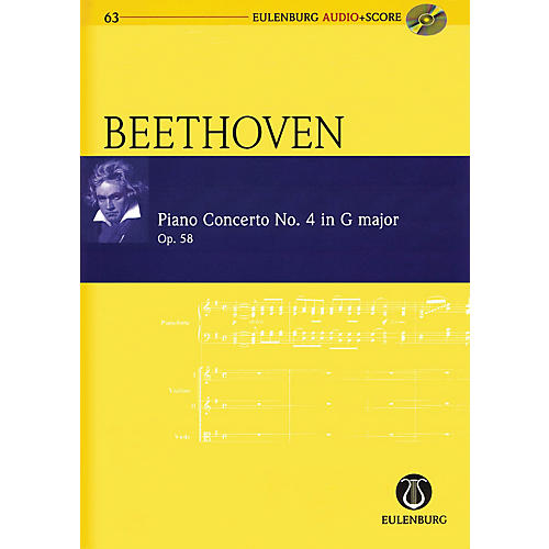 Eulenburg Beethoven - Piano Concerto No. 4, Op. 58 in G Major Study Score Softcover with CD by Ludwig van Beethoven