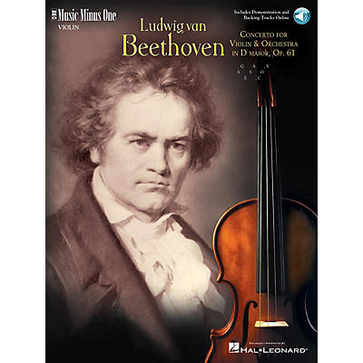Music Minus One Beethoven - Violin Concerto in D Major, Op. 61 (2-CD Set) Music Minus One Series Softcover with CD