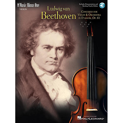 Beethoven - Violin Concerto in D Major, Op. 61 (2-CD Set) Music Minus One Series Softcover with CD