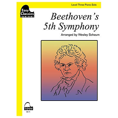 SCHAUM Beethoven's 5th Symphony Educational Piano Book by Ludwig van Beethoven (Level 3)