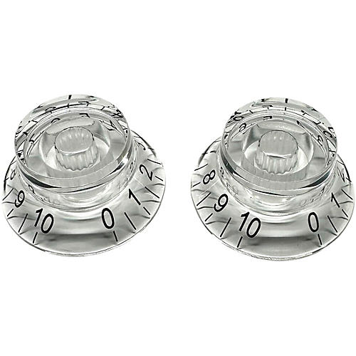 AxLabs Bell Knob (Black Lettering) - 2 Pack Clear