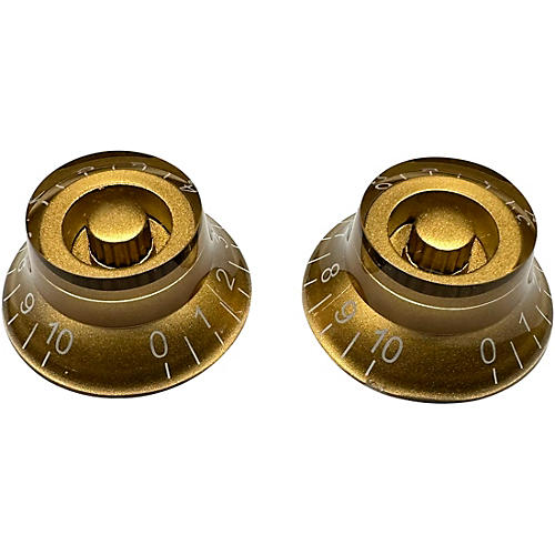 AxLabs Bell Knob (White Lettering) - 2 Pack Gold
