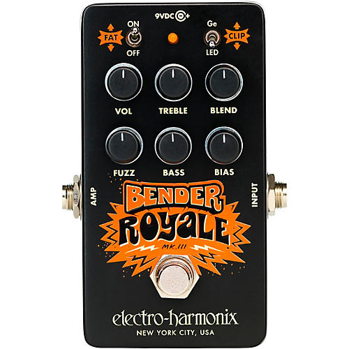 Electro-Harmonix Bender Royale Germanium Fuzz Effects Pedal - Black