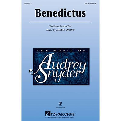 Hal Leonard Benedictus 3-Part Mixed Composed by Audrey Snyder