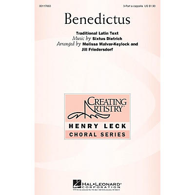 Hal Leonard Benedictus 3 Part Treble arranged by Jill Friedersdorf