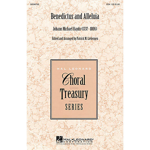 Hal Leonard Benedictus and Alleluia SSA arranged by Patrick M. Liebergen