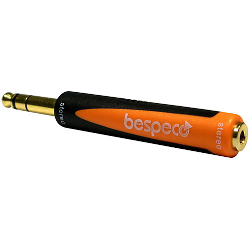 Bespeco SLAD210  1/4 in. Stereo Male to 3.5mm Stereo Female 24K Gold-Plated Adapter<br>