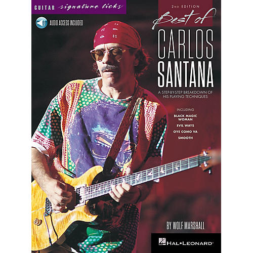 Hal Leonard Best of Carlos Santana - Signature Licks - 2nd Edition BK/Audio Online by Wolf Marshall