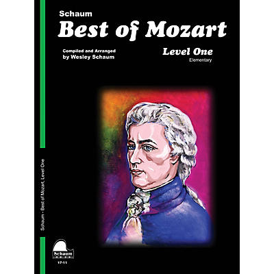 SCHAUM Best of Mozart (Level 1 Elem Level) Educational Piano Book by Wolfgang Amadeus Mozart