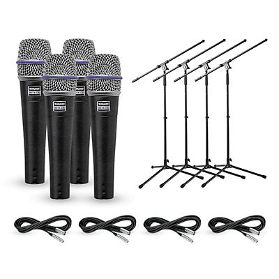 Shure Beta 57A Dynamic Mic with Cable and Stand 4 Pack