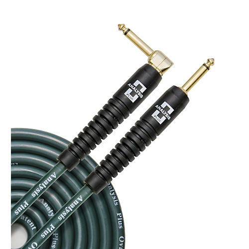 Big Green Instrument Cable with Overmold Plug w/Straight-Angle Plugs