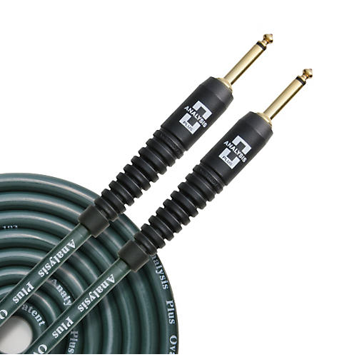 Big Green Instrument Cable with Overmold Plug w/Straight-Straight Plugs