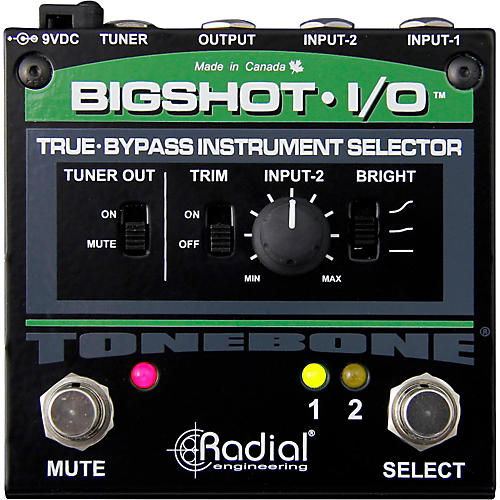 BigShot i/o True Bypass Instrument Selector Pedal